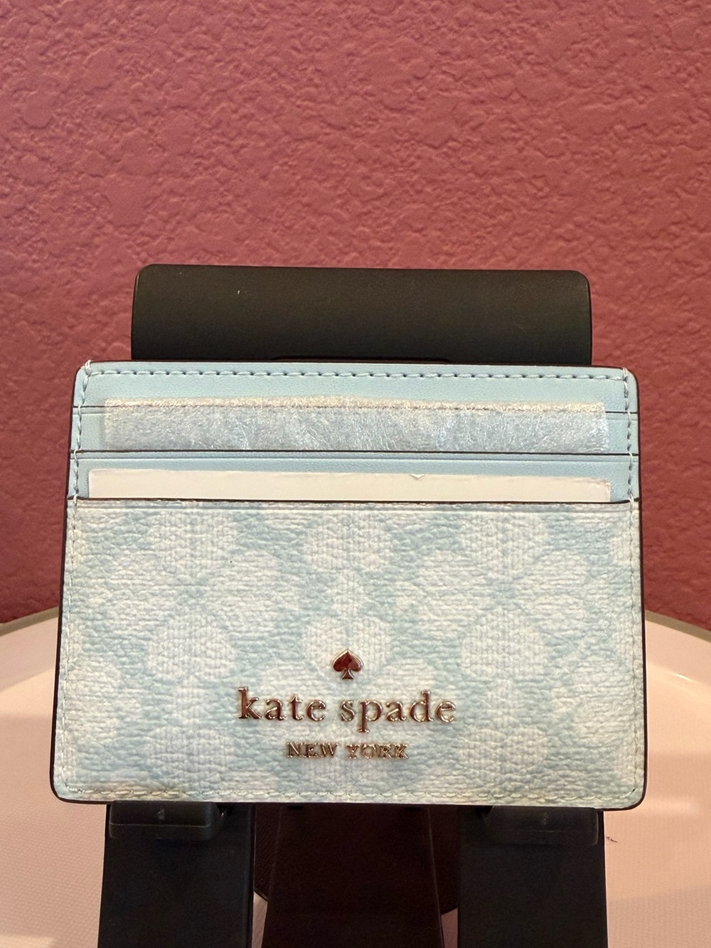 NWT kate spade New York Light Blue Card Holder